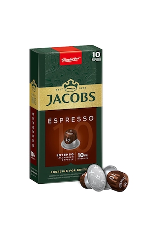 Jacobs Espresso 10 Intenso Nespresso Uyumlu Kapsül Kahve 10 Kapsül Kapsül Kahve
