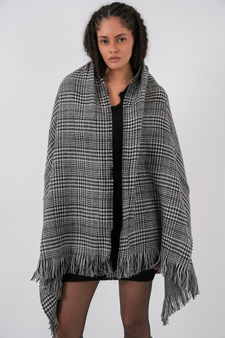 Kadın Yumuşak Dokulu Kalın Şal Atkı 15951 - Antrasit Antrasit