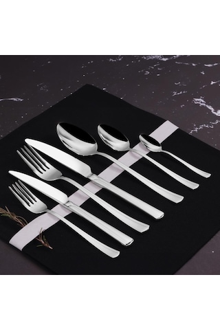 Serenk Paris Çelik Çatal Kaşık Bıçak Takımı 42 Parça