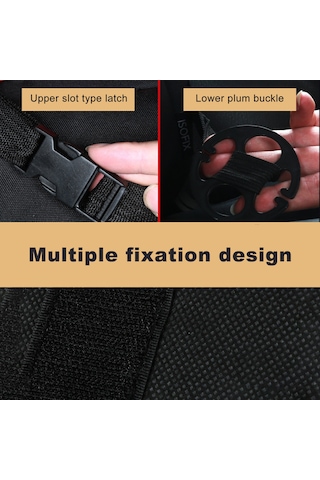 Reedark Araba Bagaj Depolama Çantası Siyah 4 Izgara Bölmeli Oxford Kumaş Çok Renkli