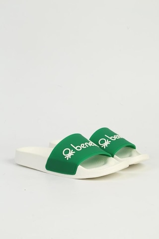United Colors Of Benetton Benetton Bn-1442 Anatomik Taban Unisex Terlik Beyaz Yeşil 36-40 Beyaz - Yeşil