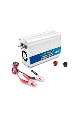İnverter 12v 220v Çevirici, Araç İçi Güç Dönüştürücü Oto Adaptör, Solar Akü Bağlantılı Çift Voltaj Korumalı Alüminyum Kasa Modifiye Sinüs İnvertör