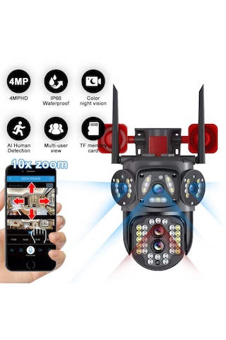 Avenir Av-s314 Wifi Hoparlörlü 4mp 2 Kameralı 10x Optik Zoomlu Pt