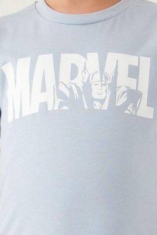 Yasin Tekstil Marvel Erkek Çocuk Bermuda Takım Mavi