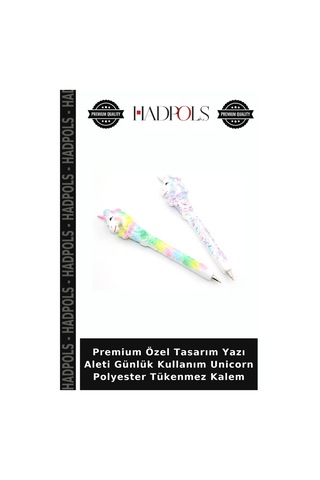 Premium Özel Tasarım Yazı Aleti Günlük Kullanım Unicorn Polyester Tükenmez Kalem Çok Renkli