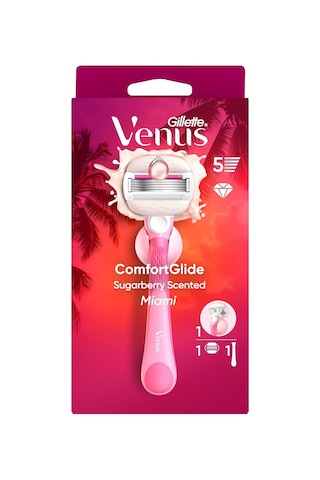 Gillette Venus Comfortglide Sugarberry Kokulu Miami Kadın 5 Bıçaklı Tıraş Makinesi