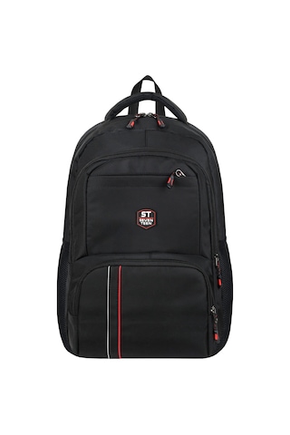 Seventeen Unisex Suya Dayanıklı Çok Bölmeli Laptop, Okul Ve Günlük Kullanım Sırt Çantası 4904 Siyah-kırmızı
