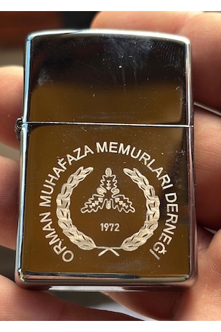 Orman Muhafaza Memurları Derneği Logolu Zippo Modeli Çakmak Gri - Gümüş