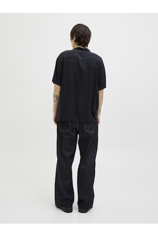 Jack & Jones Erkek Kısa Kollu Gömlek - Jeff - 12268443 Black Siyah