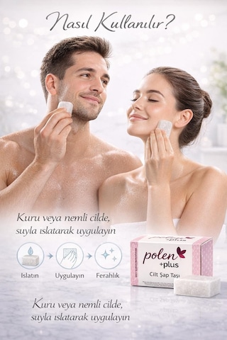 Polenplus Cilt Şapı Şap Taşı 3 Adet