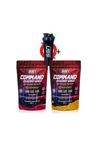 SSN Sports Style Nutrition Command Quadro Whey 900 gr 30 Şase Mıx Çilek Muz Mango (15X2 DOYPACKS) Kombinasyon