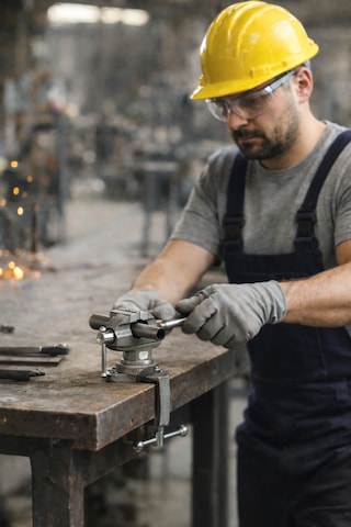 Sağlam Gövde Yüksek Tutma Güçlü 50 Mm Mini Dönerli Masa Mengenesi Sağlam Gövde
