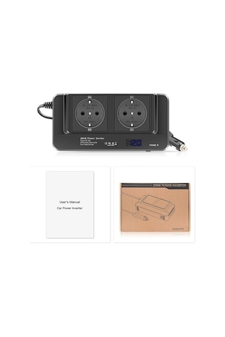 Novahub 12v 200w Inverter, Araba Ekranlı, Akıllı, Ac220v, Ab Tak, Çok Fonksiyonlu