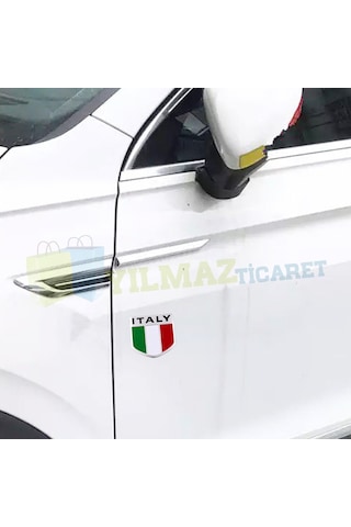 Alfa Romeo Fiat İtalya Bayrak Logo Çamurluk Bagaj Yapıştırma Alüminyum Sticker