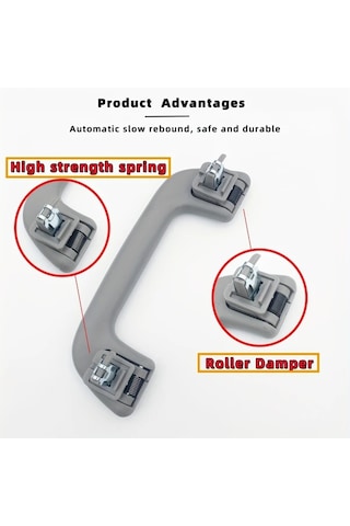 Cordial Gray Roof Tutacak Kolu Toyota Corolla Rav4 Vios Icin Ergonomik Gri Plastik Tasarim Oem 74610 52020 Araç Iç Aksesuar