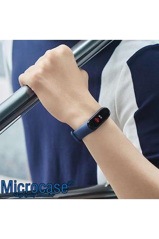 Xiaomi Mi Band 5-6-7 için Kılıflı Silikon Kordon Kayış - KY48