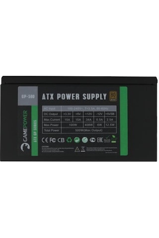 Gamepower GP-500 500 W 14 CM 80+ Bronz Power Supply