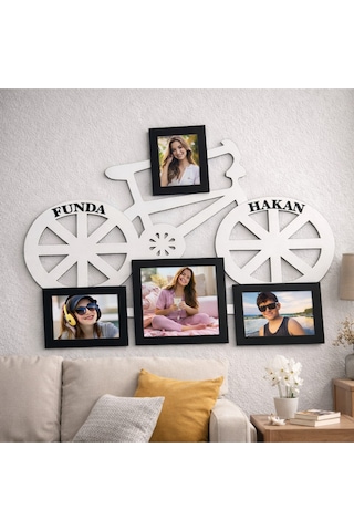 Bisiklet Resim Çerçevesi Kişiye Özel No 60 Cm 135