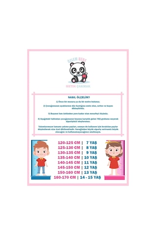 Özdemirli Bebe Kız Cocuk Bisiklet Yaka Uzun Kollu 2.5 Tog Cocuk Uyku Tulumu 7-8-9-10 Yaş Grimalanj