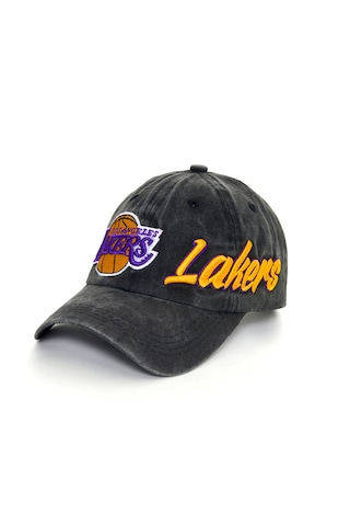 Berellini Los Angeles Lakers Yıkamalı Şapka Specıal Desıgn Siyah