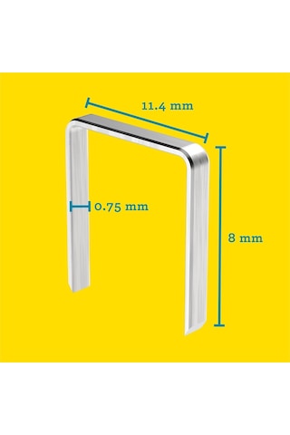 Rapid Zımba Teli Tip 53, 8 Mm Zımba, 5.000 Adet Büyük Paket, Ahşap Ve Kumaşlar İçin İnce Tel Kıskaçlar