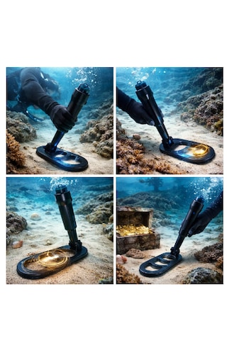 Sualtı Metal Dedektörü İkinci El Hassas Arama 60 Metreye Kadar Su Geçirmez Scuba Dedektör