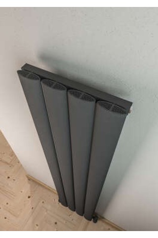 Warma Serez Dikey Alüminyum Radyatör 375x1800 Pütürlü Antrasit 7946