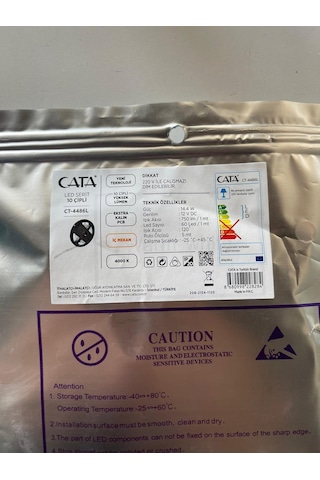 Cata 10 Cip CT-4480-CT4481 Şerit Led 5 M
