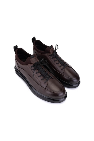 Tamer Tanca Erkek Hakiki Deri Kahverengi Sneakers & Spor Ayakkabı 1145 20548 Erk Ayk Y26 Kahve Anl