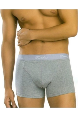 Tutku Erkek Gri Likralı Boxer 9 Lu 001