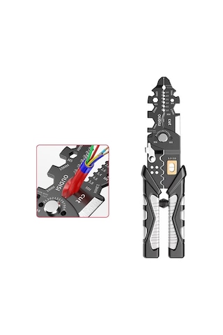25'i 1 Arada Elektrikçi Çok Amaçlı Kablo Sıyırma Aleti Siyah