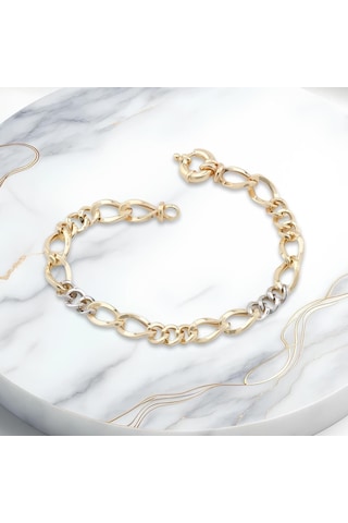 Th5160 Altın Model 925 Ayar Gümüş Hallow Bileklik