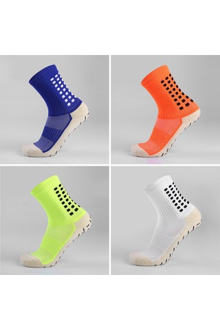 Youmex Erkek Spor Çorapları - Silikon Anti-s Kayıp - Nokta Desenli - Ter Emici - Nem Tutucu - Orta Boy - Comfort Fit - Tek Boyut Beyaz Beyaz