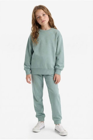 Defacto Relax Fit Bisiklet Yaka Basic Düz Okul Sweatshirt Kız Çocuk A2797A824AU Yeşil