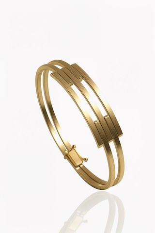 Altın Üçlü Kaburga Kelepçe Bilezik