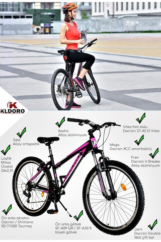 Kldoro Xk400 3.0 26 Jant Bisiklet 21 Vites V Fren Bisikleti