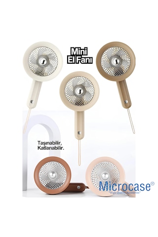 Microcase Fn48 Bilek Askılı Şarj Edilebilir Elde Taşınabilir Mini Fan - Al5300