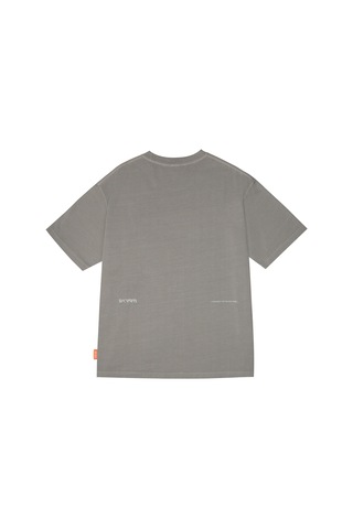 Skinarma Sonar Kısa Kollu Oversize Unisex Bisiklet Yaka Açık Gri Tişört Large