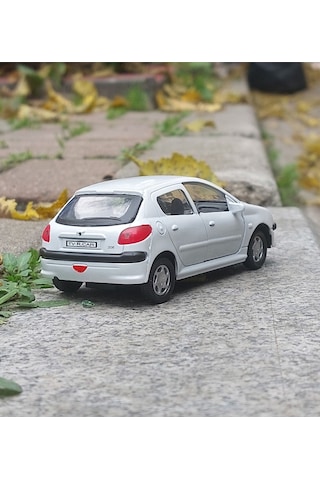 Peugeot 206 Metal Oyuncak Araba Çekbrak 13cm 1:36 Işıksız Çok Renkli