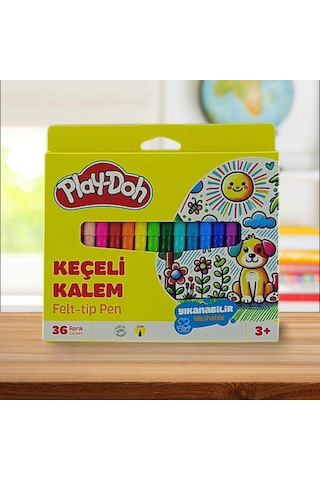 Play-doh 36 Renk Yıkanabilir Felt Tip Keçeli Kalem 2nm