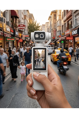 Kompakt - 484 - 4k Video Kamera Otomatik Netleme Ve Dahili Işık Destekli - Metemıx - El Kamerası
