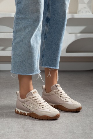 Valenza Paraşüt Ortopedik Sneaker Bej Açık Bej