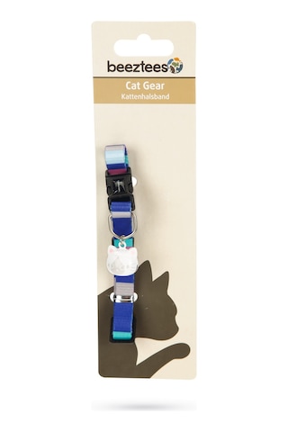Hnrlıshp Beeztees Kedi Boyun Tasması, Zilli, Renkli Çizgili, 20-30cm