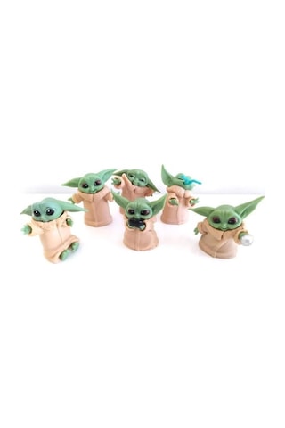 6 Lı Star Wars 3d Baby Yoda Mini Figür Seti Oyuncak 6cm