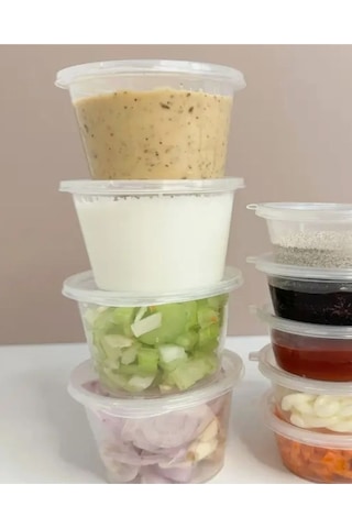 50 Adet 120 Ml Saklama Kabı Mini Beyaz