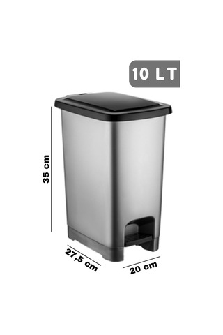 Nandy Home 10 Lt Eco Slim Pedallı Çöp Kovası Antrasit