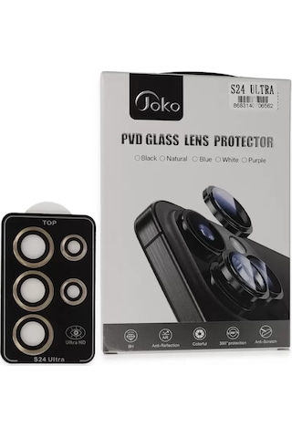Joko Samsung Galaxy UyumluS24 Ultra Pvd Metal Kamera Lens - Gold
