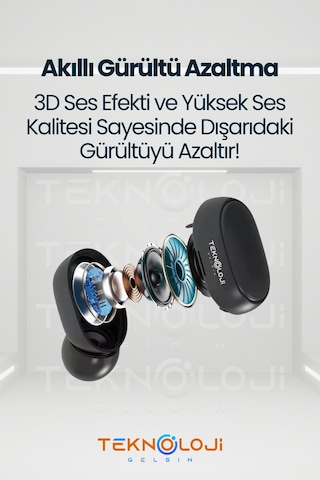 Teknoloji Gelsin TG-E6S Bluetooth 5.4 Kulak İçi Kulaklık
