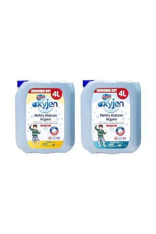 Bingo Oksijenli Çamaşır Suyu 4 Lt Limon Ve Okaliptus 2 Li 2'li Set