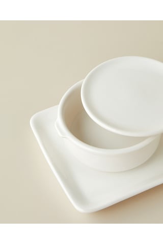 English Home Swan Pearl Seramik 2'li Kahvaltılık 13x26,5 Cm Beyaz